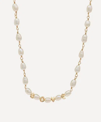 Anna + Nina X Liberty Gold-plated Twist A Classic Hoop Necklace