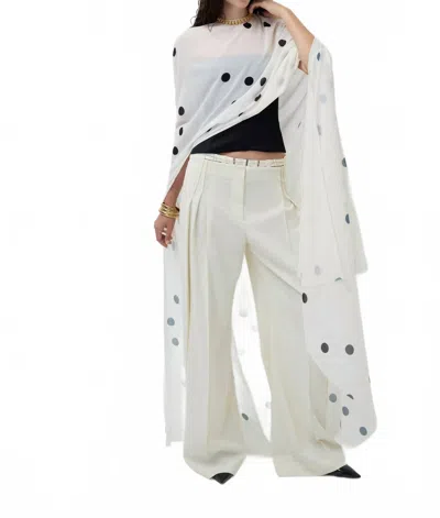 Anna October Antonia Bell-curved Length Cape In White In Multi