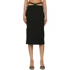 Anna October Black Alizee Midi Skirt In Black