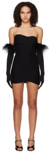 Anna October Black Wave Minidress In Black