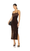 Anna October Carla Midi Dress In Brown In 브라운