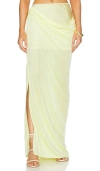 Anna October Casey Draped Maxi Skirt In 黄色