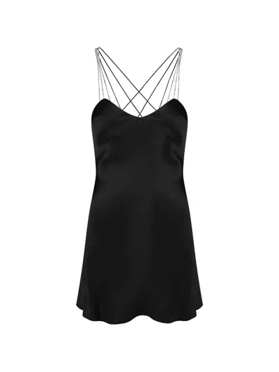 Anna October Chain-strap Dress In Black
