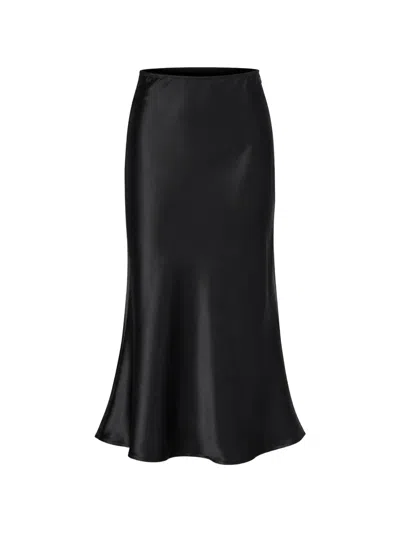 Anna October Champaca Pleated Maxi Skirt In Black