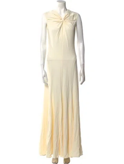 Pre-owned Anna October Cowl Neck Long Dress W/ Tags In Neutral