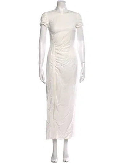 Pre-owned Anna October Crew Neck Long Dress In Neutral