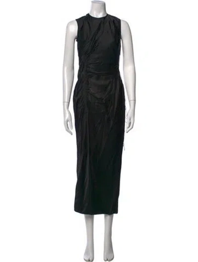 Pre-owned Anna October Crew Neck Long Dress W/ Tags In Black