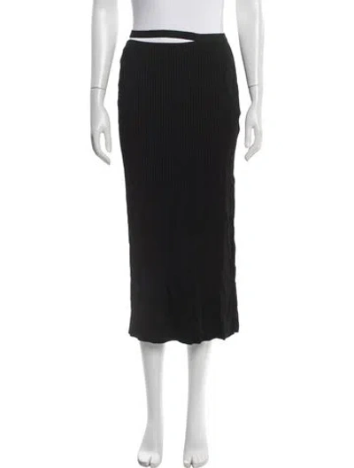 Pre-owned Anna October Crew Neck Midi Length Dress In Black