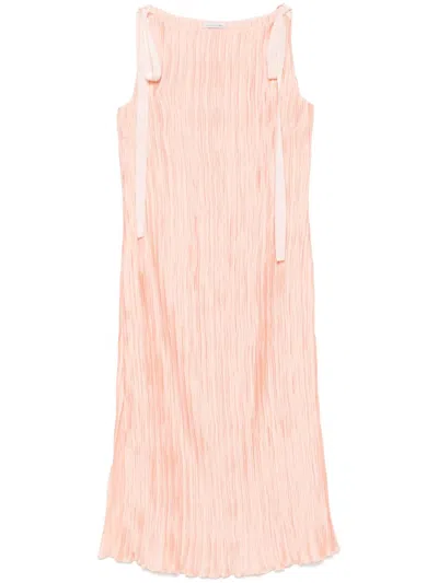 Anna October Crinkled Dress In Pink
