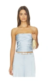 Anna October Dara Corset Top In Blue
