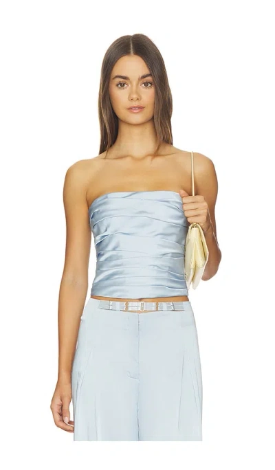 Anna October Dara Corset Top In Blue