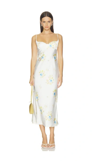 Anna October Gloria Midi Dress With New Sculpted Bodice In White
