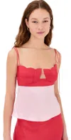 Anna October Gwyneth Top Red/light Pink In Red/light Pink