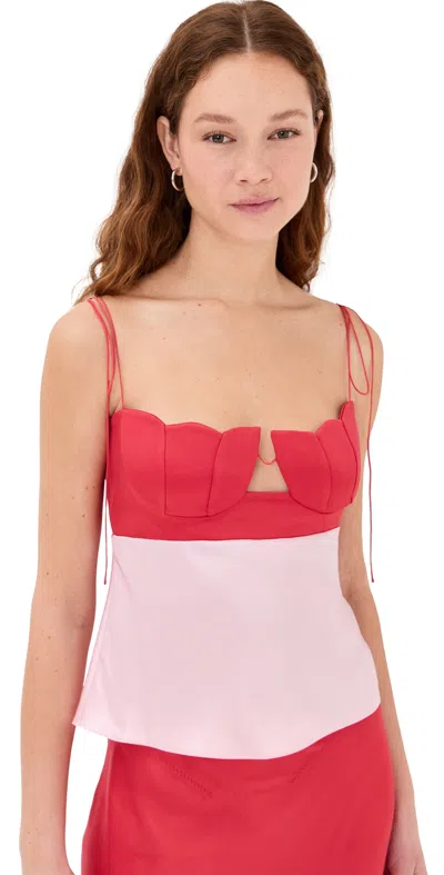 Anna October Gwyneth Top Red/light Pink