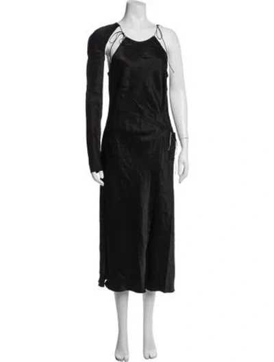Pre-owned Anna October Halterneck Midi Length Dress W/ Tags In Black