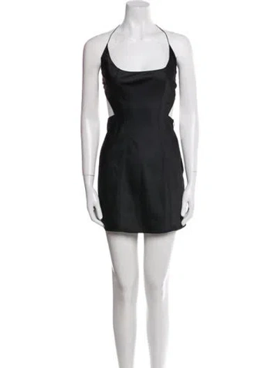 Pre-owned Anna October Halterneck Mini Dress W/ Tags In Black