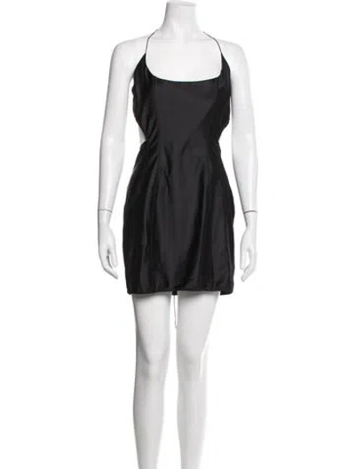 Pre-owned Anna October Halterneck Mini Dress W/ Tags In Black