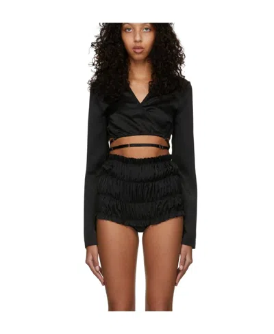 ANNA OCTOBER IRIS WAIST-STRAP CROP TOP
