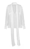 Anna October Joie Scarf-neck Georgette Top In Ivory