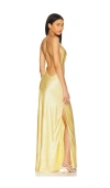Anna October Justina Maxi Dress In Yellow