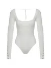Anna October Long Sleeve Knitted Body In White