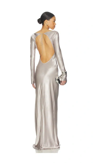 Anna October Margit Maxi Dress In Gray