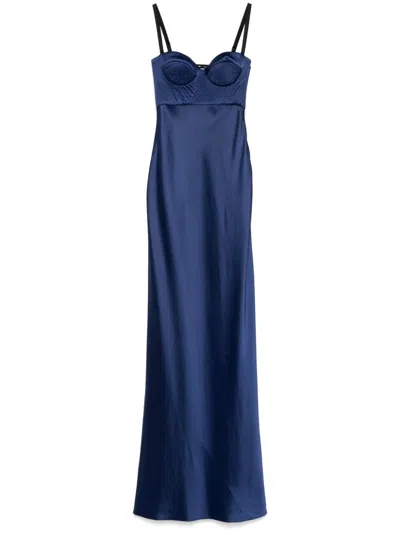 ANNA OCTOBER MATELASSÉ DETAILED MAXI DRESS