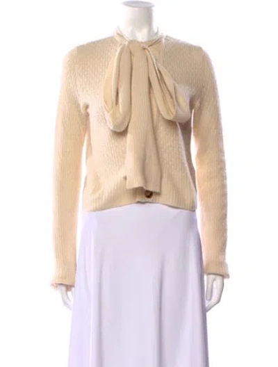 Pre-owned Anna October Merino Wool Crew Neck Sweater In Neutral