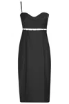 Anna October Mid-length Sheath Dress With Sweetheart Neckline In Black