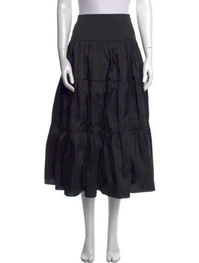 Pre-owned Anna October Midi Length Skirt In Black