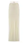 Anna October Satin Midi Skirt In Green