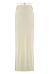 Anna October Satin Midi Skirt In Green