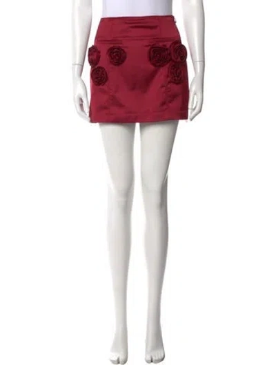 Pre-owned Anna October Mini Skirt In Red
