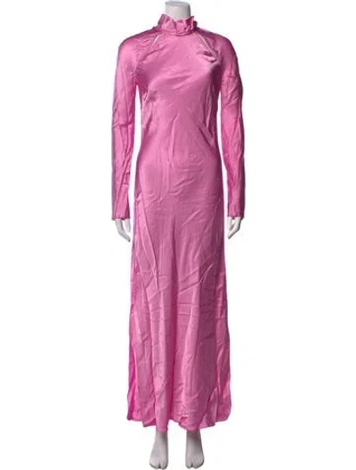 Pre-owned Anna October Mock Neck Long Dress W/ Tags In Pink