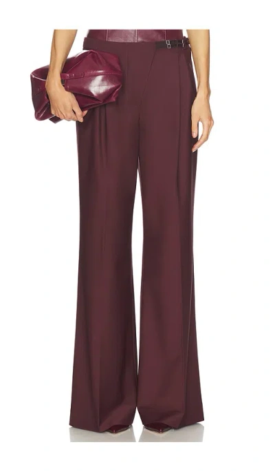 Anna October Noemie Pants In Burgundy