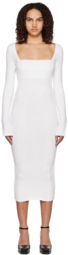 Anna October Off-white Collette Midi Dress In White