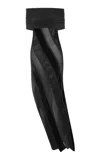 Anna October Pauline Spliced Satin Midi Dress In Black