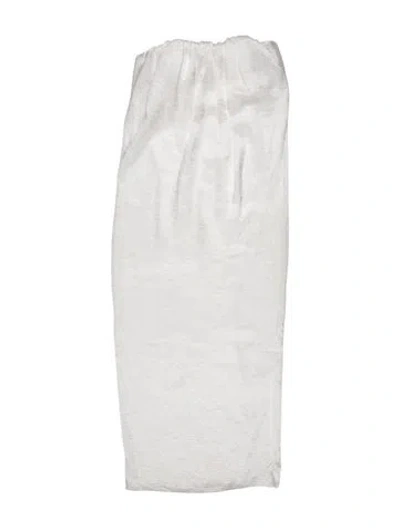 Pre-owned Anna October Square Neckline Knee-length Dress In White