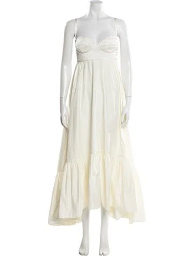 Pre-owned Anna October Square Neckline Long Dress W/ Tags In Neutral