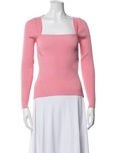 Pre-owned Anna October Square Neckline Long Sleeve Top W/ Tags In Pink