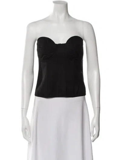 Pre-owned Anna October Strapless Crop Top In Gray