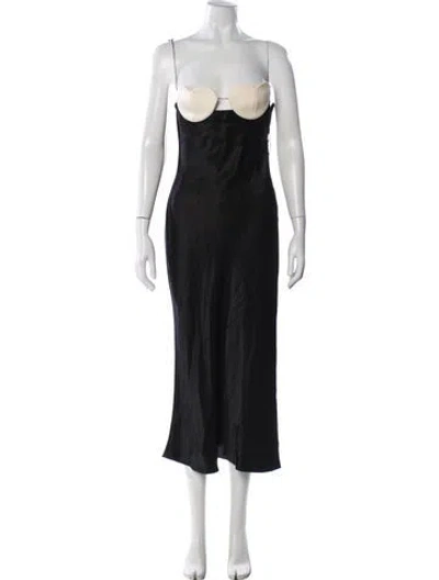 Pre-owned Anna October Strapless Midi Length Dress W/ Tags In Black