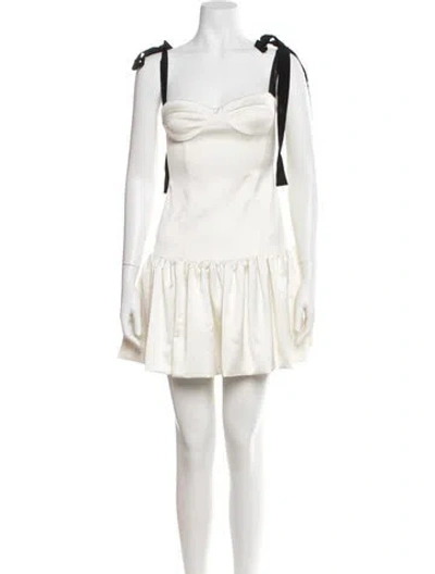 Pre-owned Anna October Strapless Mini Dress In Neutral