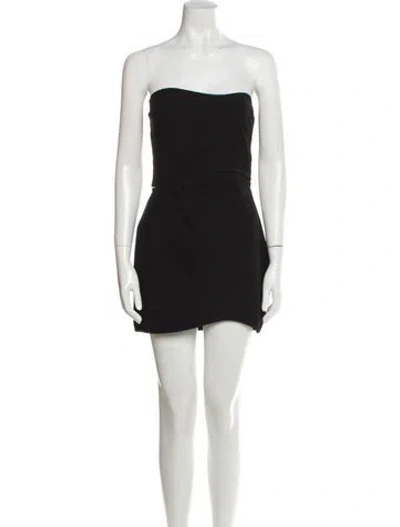 Pre-owned Anna October Strapless Mini Dress W/ Tags In Black