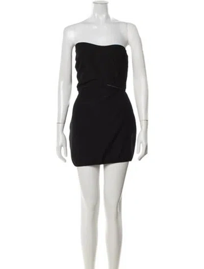 Pre-owned Anna October Strapless Mini Dress W/ Tags In Black
