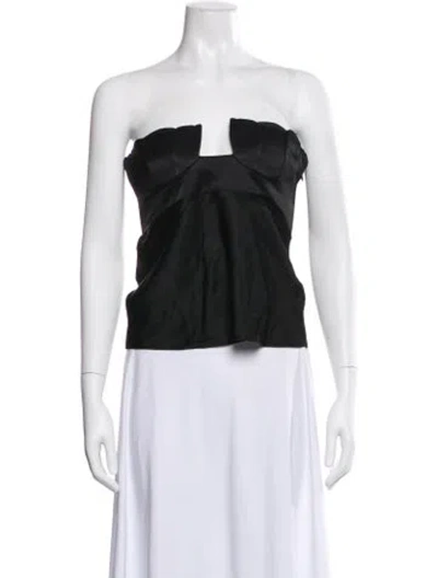Pre-owned Anna October Strapless Top In Black