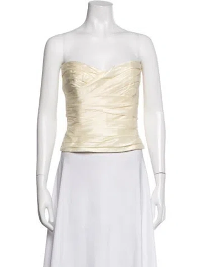 Pre-owned Anna October Strapless Top In Neutrals