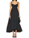 Anna October Swan Maxi Dress In Black