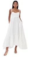 Anna October Swan Maxi Dress White In White
