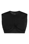 Anna October Technical Fabric Crop Top In Black
